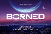 Borned - Futuristic Display Font, a Sans Serif Font by Almarkhatype (Thumbnail 1 of 10)