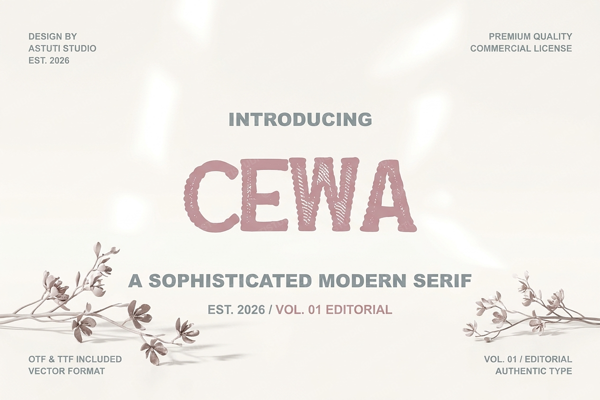 Cewa | Elegant Modern Serif, a Serif Font by Astuti Studio (Photo 2 of 25)