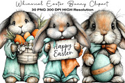 Whimsical Easter Bunny Clipart, an Illustration by Black Bird Studio (Thumbnail 1 of 5)