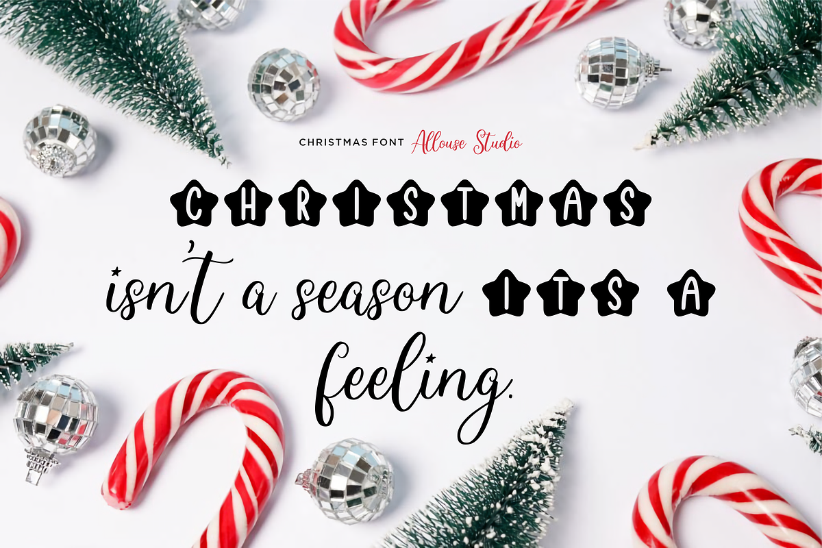 Melodies Crystal A Christmas Font, a Script Font by Allouse Studio (Photo 8 of 10)