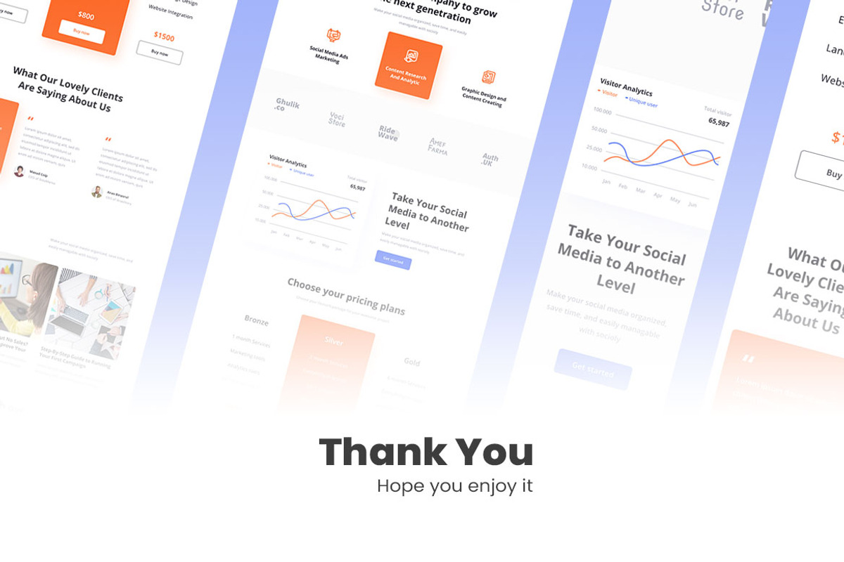 Social Media Marketing Web Design, a Wireframe Template by INSPR STD (Photo 5 of 5)