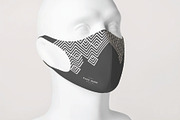 Fabric Face Mask Mockup Template, a Mask Mockup by DesignRushMarket (Thumbnail 6 of 12)