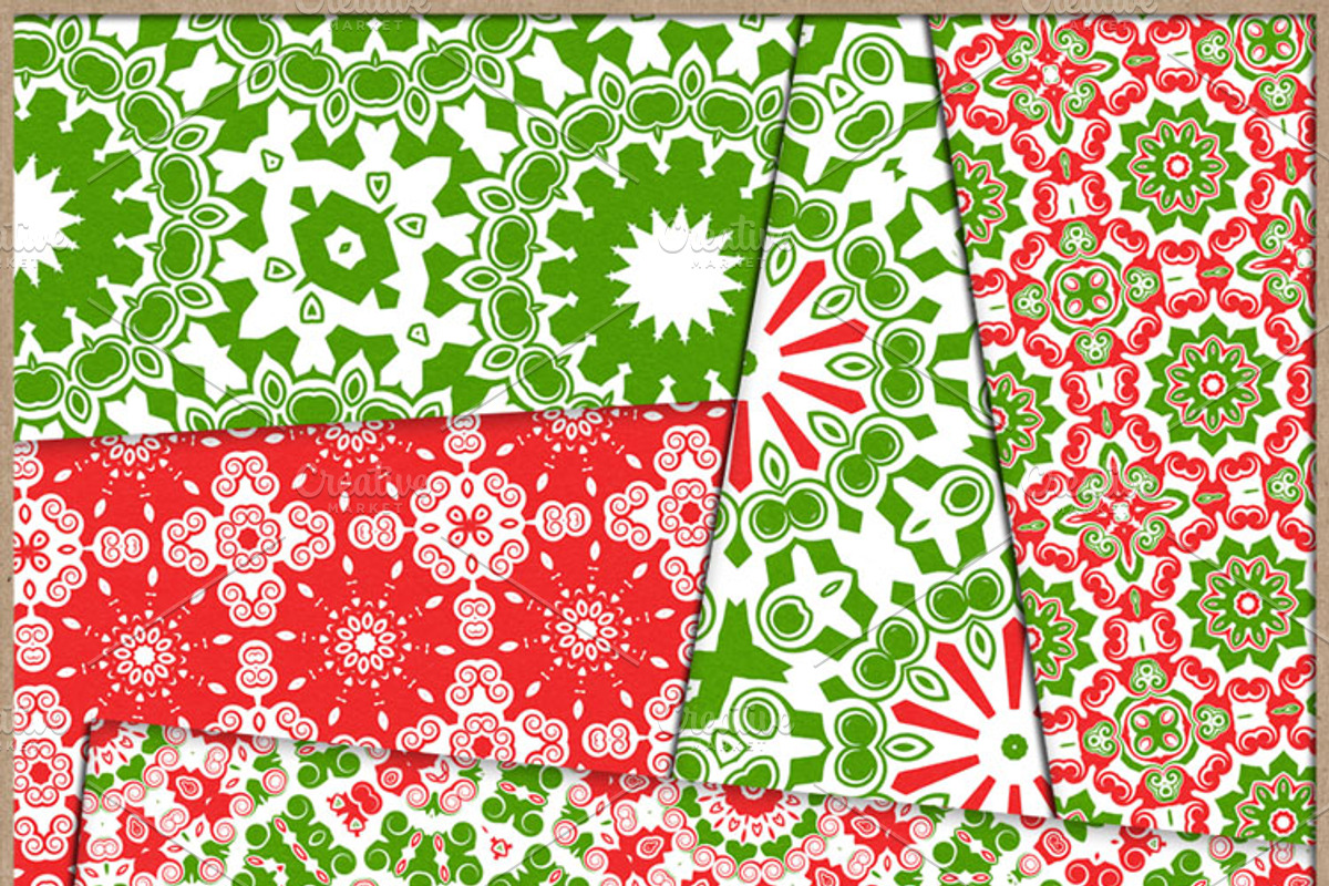 Christmas Red and Green Papers 3, a Pattern Graphic by Adriana Ferrari (Photo 3 of 3)