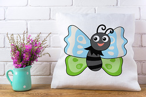 Butterfly Cartoon Filled Clipart