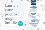 Podcast mega bundle Canva template, a Social Media Template by Cate Creates (Thumbnail 3 of 10)