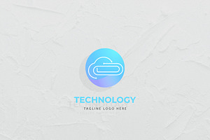 Abstract technology company logotype