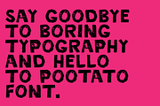 Pootato font - made from potatoes, a Sans Serif Font by ugly type (Thumbnail 7 of 8)