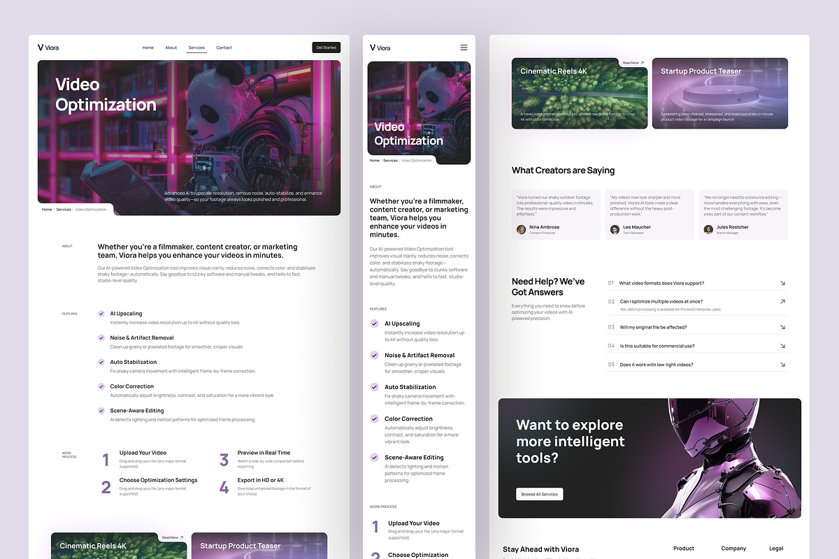 Viora - AI Technology Website, an UI Kit Template by peterdraw (Photo 5 of 7)