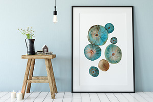 Watercolor Mushroom Patterns