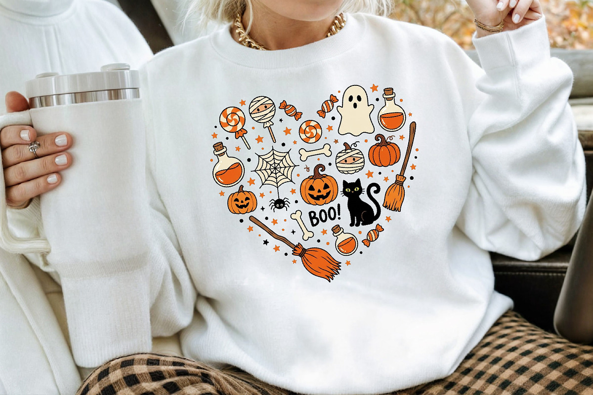 Halloween Icons Heart Shape Design, a Seasonal Illustration by Creative Art (Photo 3 of 3)