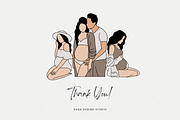 Minimalist Pregnancy Illustrations, an Illustration by Saga Design Studio (Thumbnail 6 of 6)