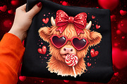 Valentine Coquette Png, Highland Cow, an Illustration by Craft Nest (Thumbnail 2 of 6)
