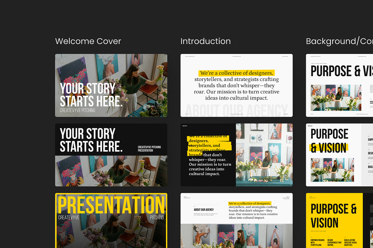 Creative Agency Pitch PowerPoint, a Presentation Template by SLAB! Design (Photo 6 of 9)