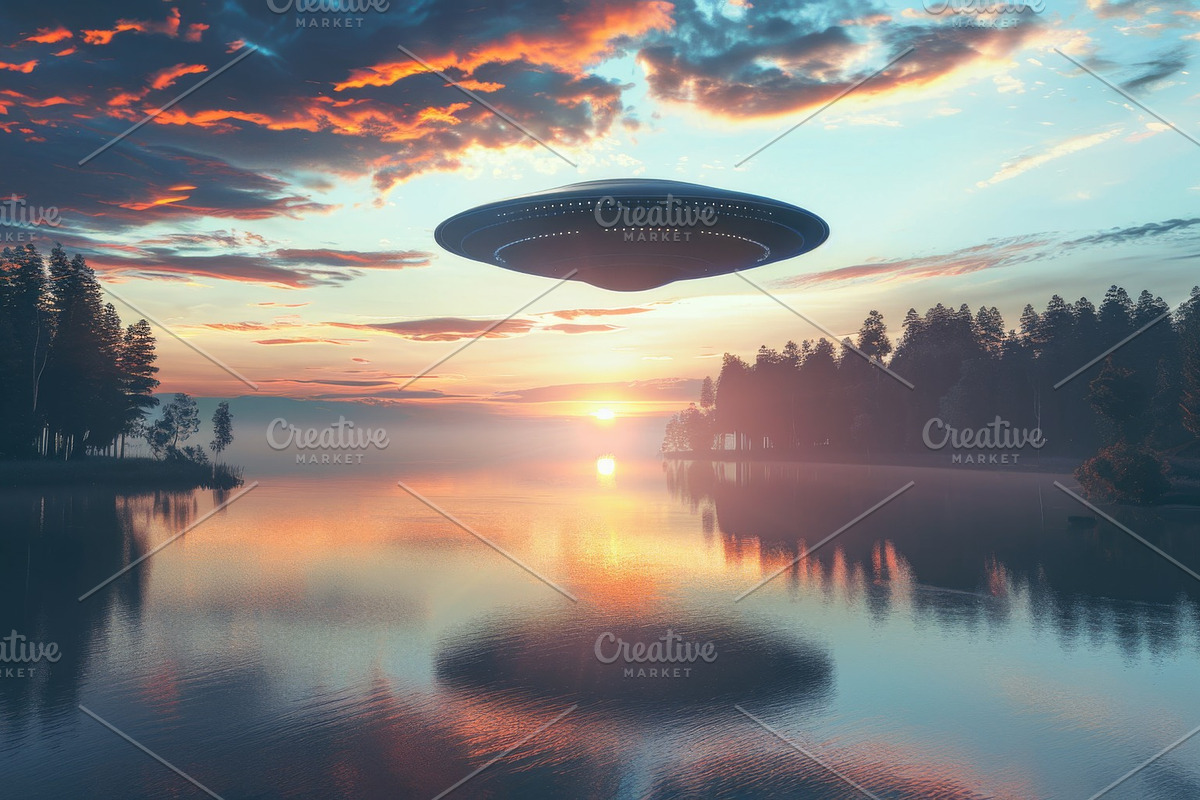 97 UFO objects flying in the sky, a Transportation Photo by Handmadefont (Photo 76 of 101)