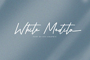 White Medita Brush Script Font, a Script Font by NTC Graphic (Thumbnail 1 of 9)