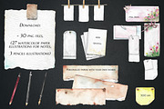Watercolor Paper Clipart for Notes, a Texture Illustration by Black Aneri (Thumbnail 2 of 5)