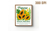 Papaya Tropical Sweetness PNG Design, an Illustration by Libby Wishes (Thumbnail 2 of 6)