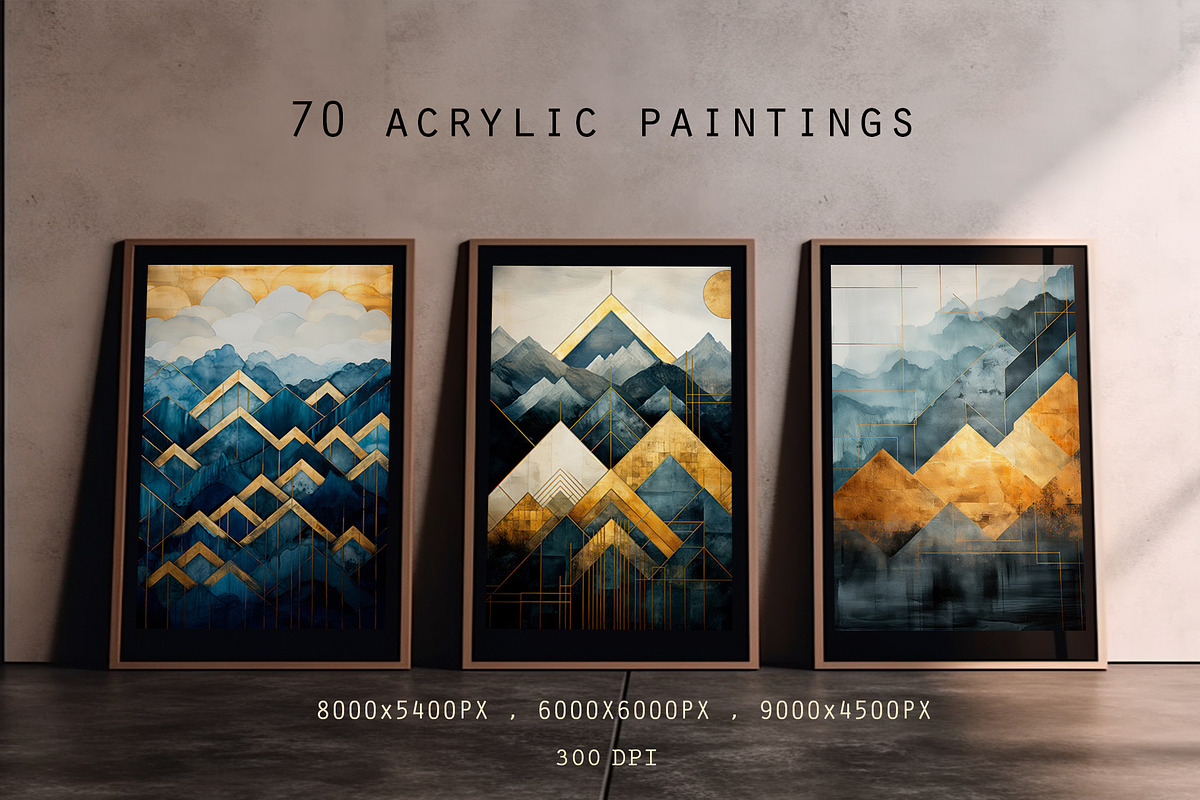 Geometric mountain landscape., a Wallpaper Graphic by O m N i  Studio (Photo 4 of 15)