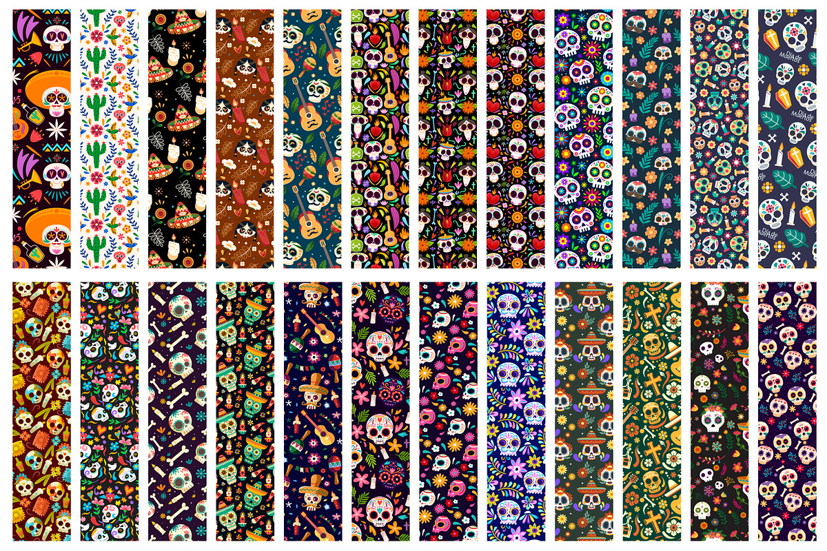 Skull Pattern Digital Paper, a Pattern Graphic by Digital Studio (Photo 3 of 5)