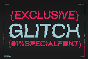 Glanterd - Distort Glitch Font