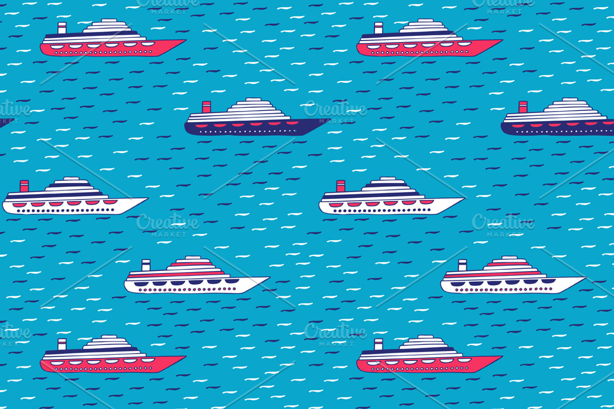 6 transport seamless pattern, a Pattern Graphic by EvgeniaV (Photo 7 of 7)
