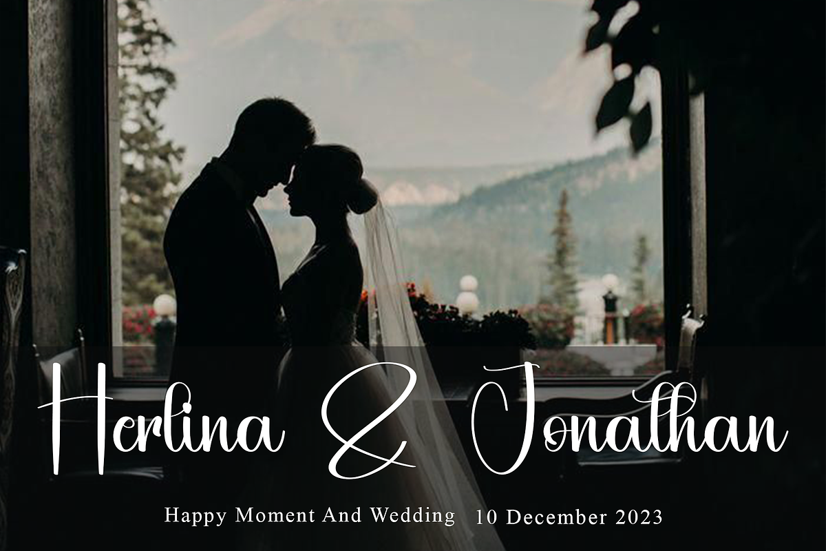 Amellia Wedding, a Handwritten Font by InermediaSTUDIO (Photo 8 of 8)