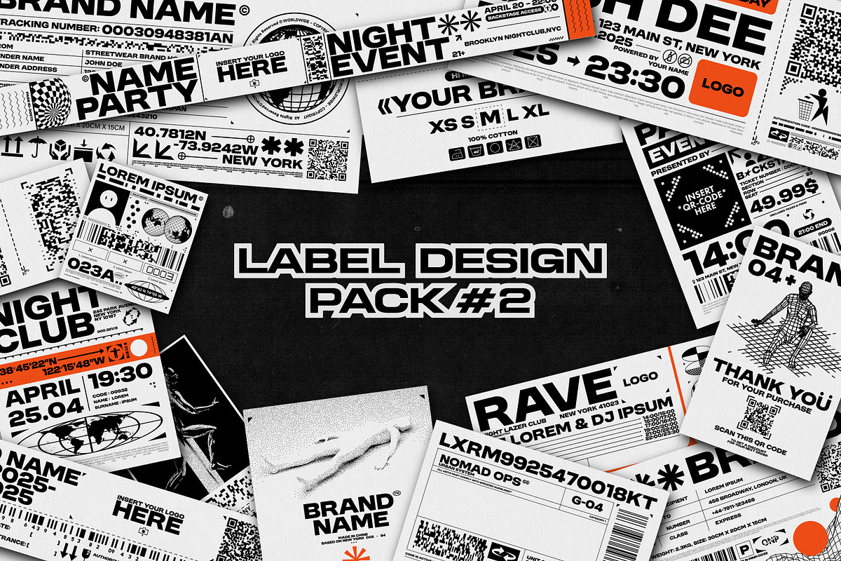 BRUTALISM LABEL DESIGN PACK 2, an Object Graphic by BonkiStudio (Photo 1 of 2)