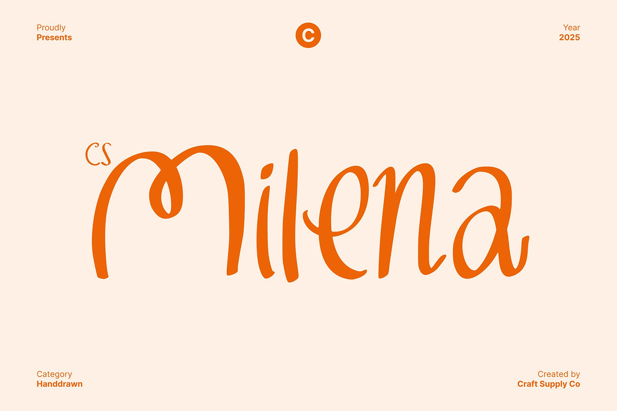 CS Milena – Handwritten Font, a Handwritten Font by Craft Supply Co. (Photo 1 of 8)