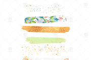 Summer Gold Floral Brush Strokes, an Illustration by Frou Fou Craft (Thumbnail 2 of 3)
