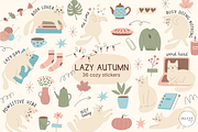 Autumn Stickers with Cats, an Object Graphic by Ollyta May (Thumbnail 1 of 7)