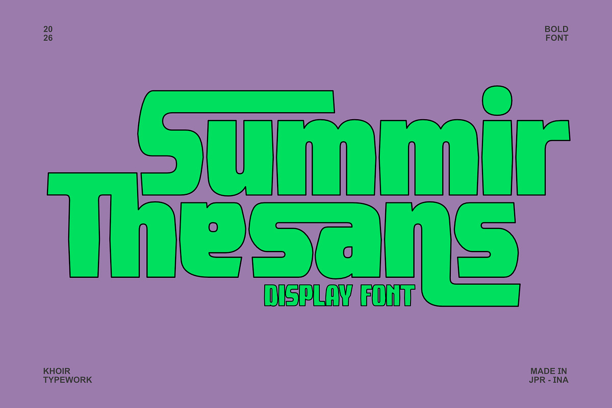 Summir Thesans - Display Font, a Sans Serif Font by Khoir (Photo 1 of 10)