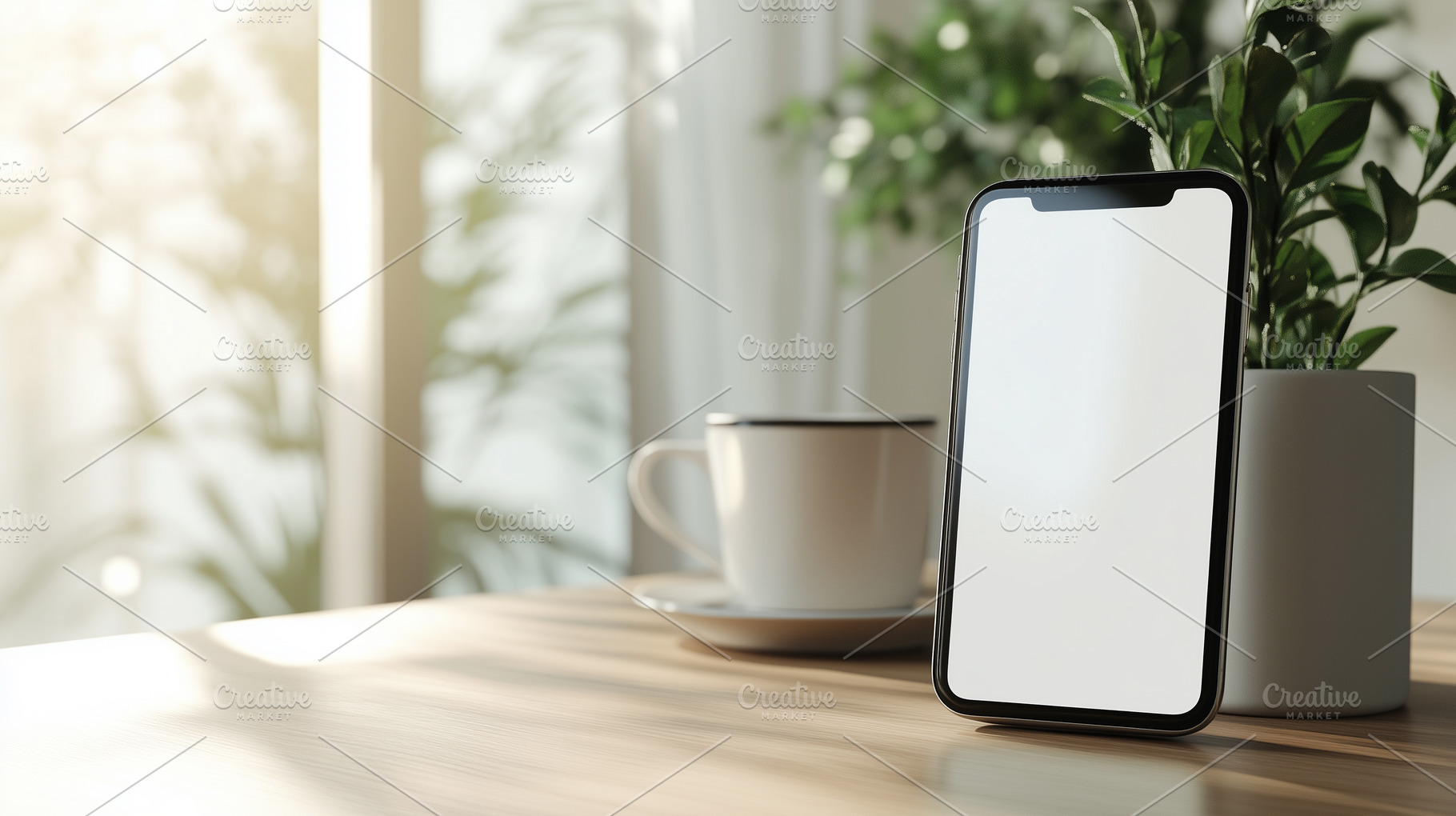 Smartphone with white screen mockup, a Technology Photo by MistyDay