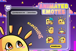 Sunshine Twitch Emote, an Emoji Icon by Pixel Picasso Studio