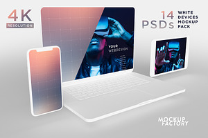 White Device Displays Mockup Pack