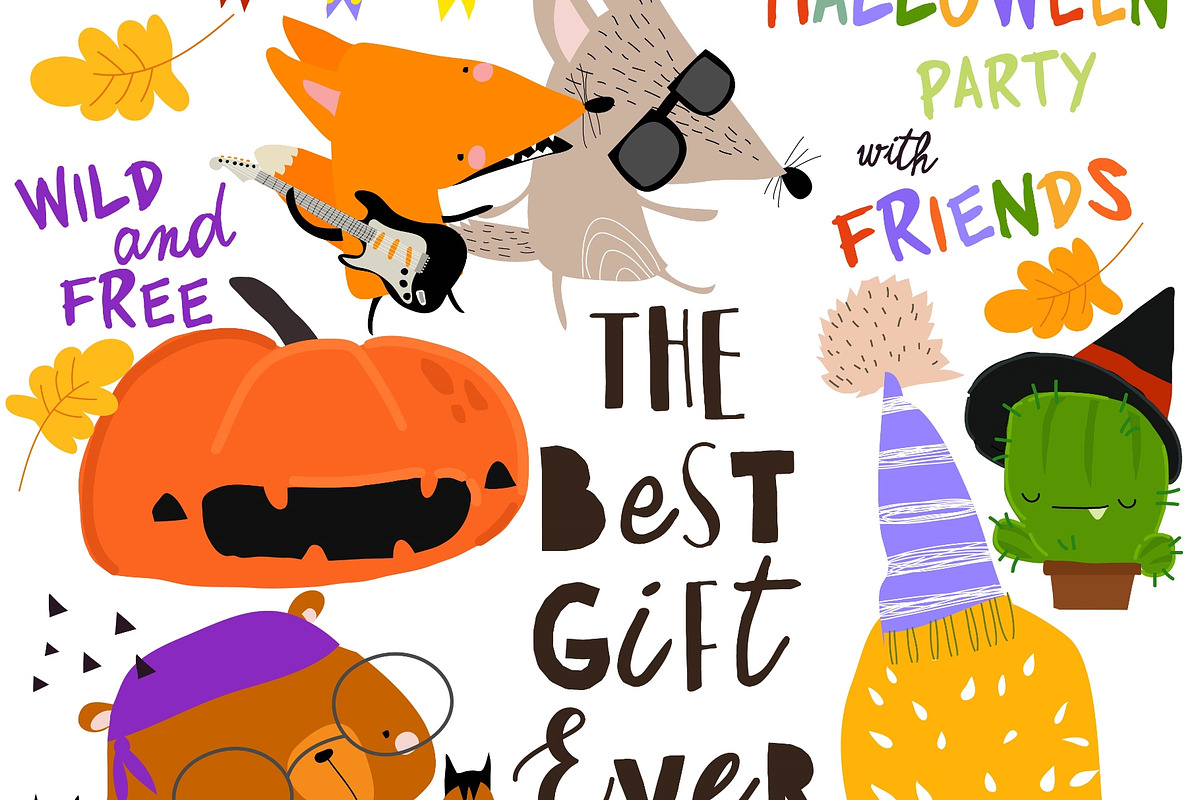 Cute Cartoon Set With Funny Animals, an Object Illustration by Maria Starus (Photo 2 of 3)