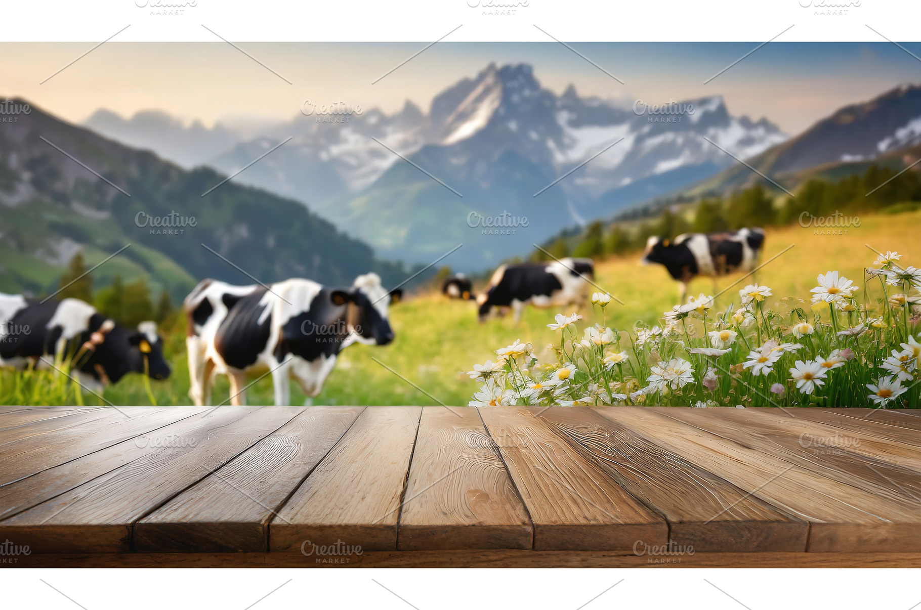 A serene alpine landscape featuring, an Animal Photo by Igor Tichonow