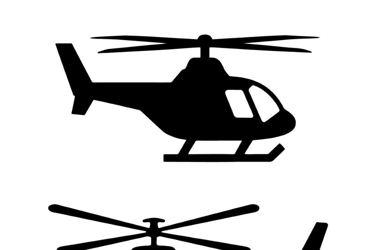 Airplane and Helicopter Silhouette, a Solid Icon by RAHMAT (Photo 2 of 6)