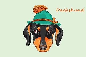 Hipster Dog Dachshund