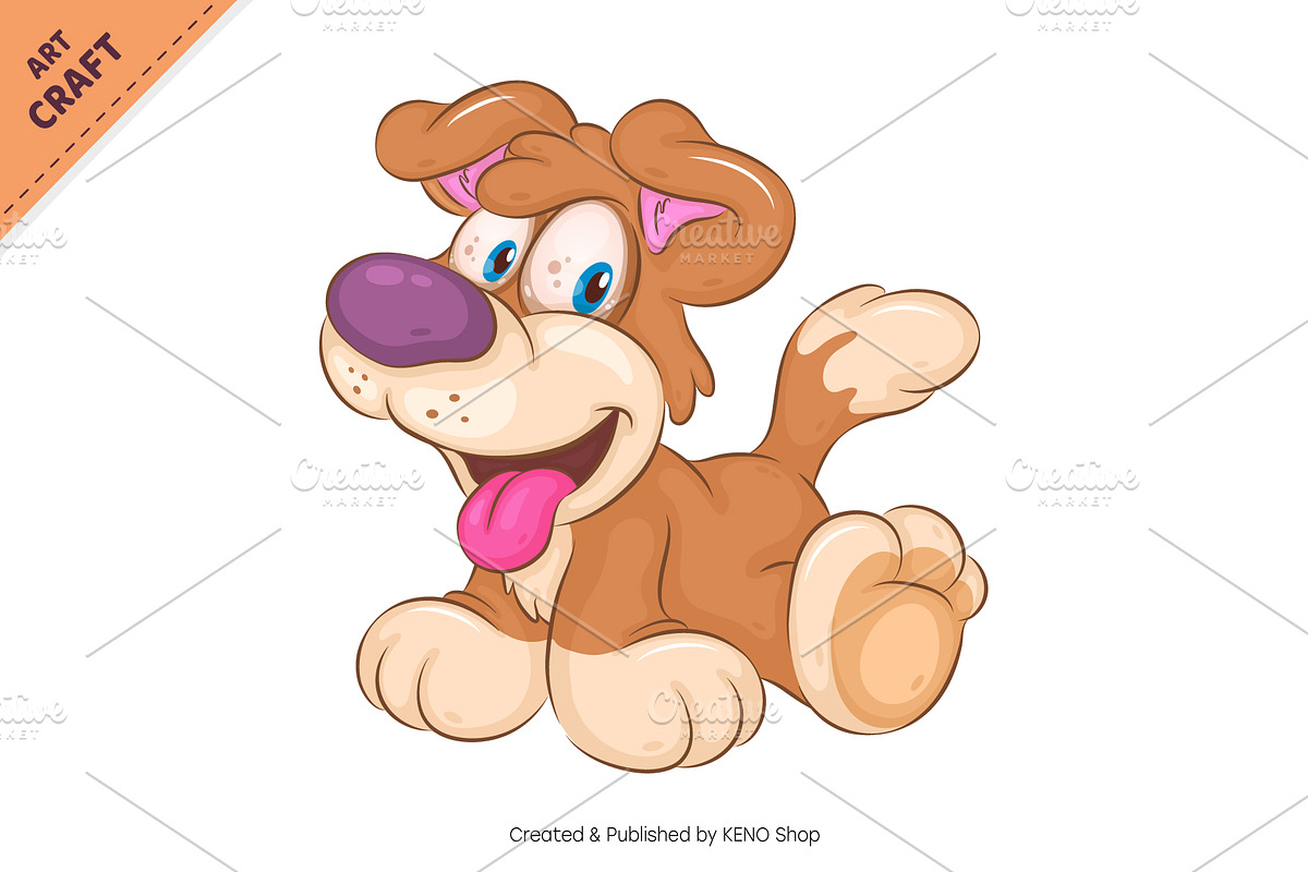 Set of Cartoon Dogs 01. Clipart., an Animal Illustration by KENO Mascots (Photo 4 of 7)