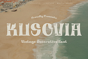 Kusovia - Vintage Decorative Font, a Serif Font by madeDeduk (Thumbnail 1 of 10)