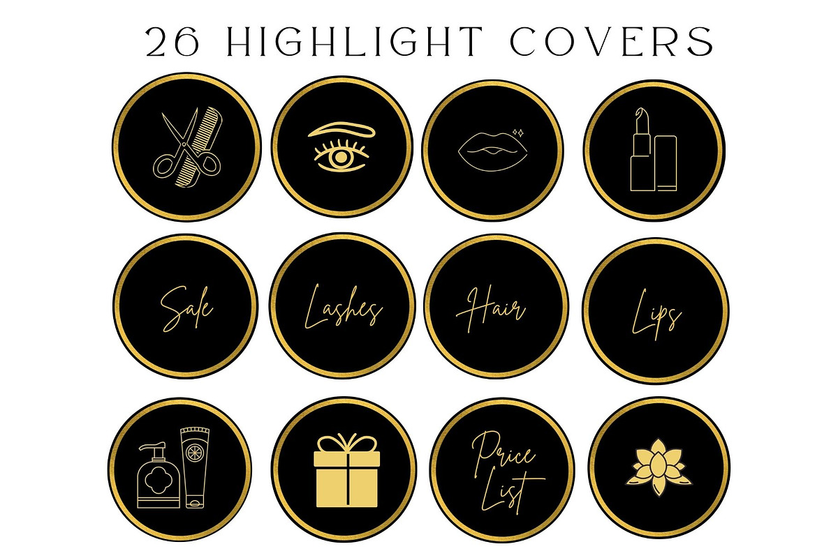 100 Black Gold Instagram Templates,, a Social Media Template by MORION (Photo 4 of 4)