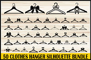 Clothes Hanger SVG Silhouette Bundle, a Decorative Illustration by yasushie (Thumbnail 1 of 4)