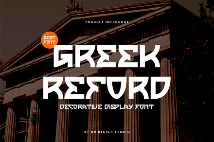 Greek Reford - Unique Typeface Font, a Sans Serif Font by QR Design Studio