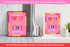 Cute WiFi QR Code Sign