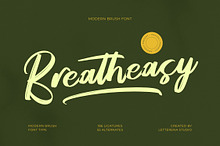 Breatheasy Modern Brush Font Type