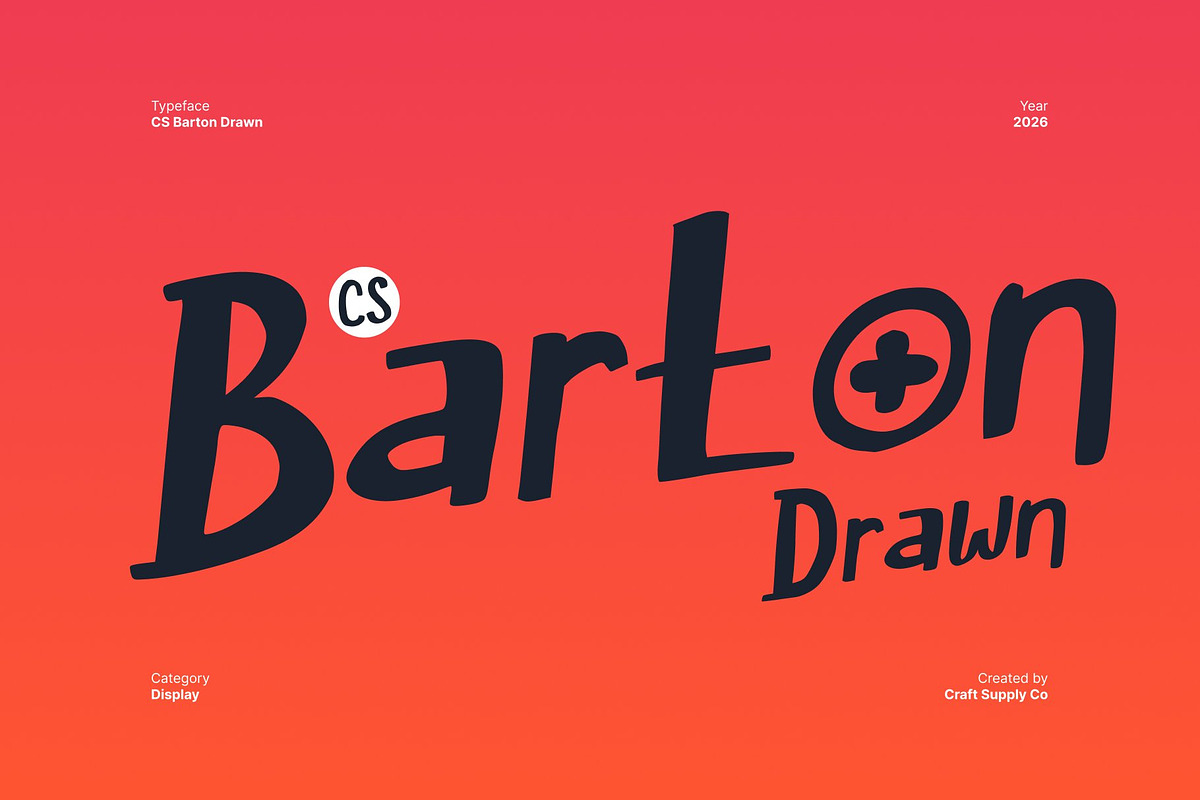 CS Barton Drawn, a Sans Serif Font by Craft Supply Co. (Photo 1 of 8)