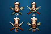 Cook fight, an Illustration by IvanNikulin (Thumbnail 2 of 3)