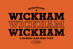 WICKHAM - Handmade Slab Serif Font, a Slab Serif Font by cd-design.co