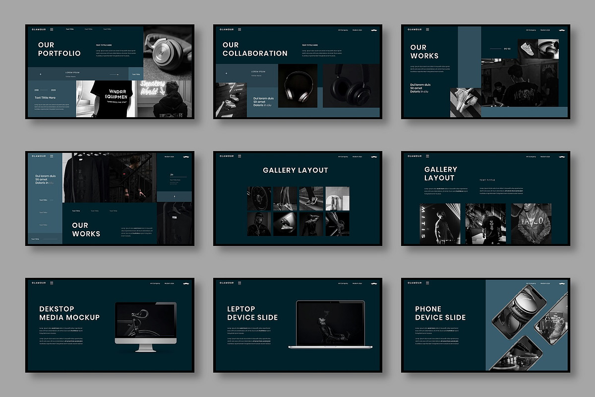 Glamour - Business Google Slide, a Presentation Template by Dens Creative Studio (Photo 4 of 6)