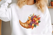 Watercolor Thanksgiving Clipart PNG, an Illustration by SinaCreation (Thumbnail 6 of 7)